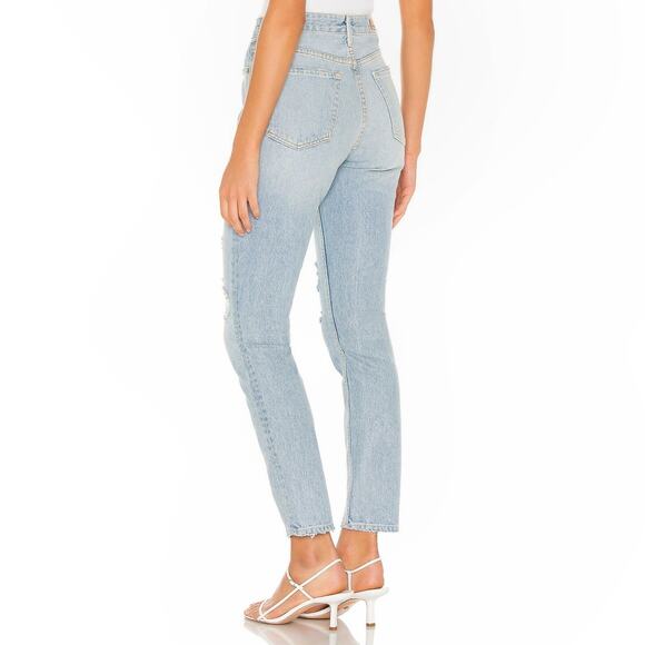 GRLFRND Karolina distressed skinny leg high waist jeans in Don't Speak Sz 25 NEW - Picture 5 of 8